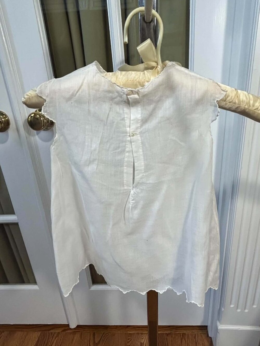Vintage Babycraft Handmade White Batiste Heirloom Infant Dress Size 6-9M